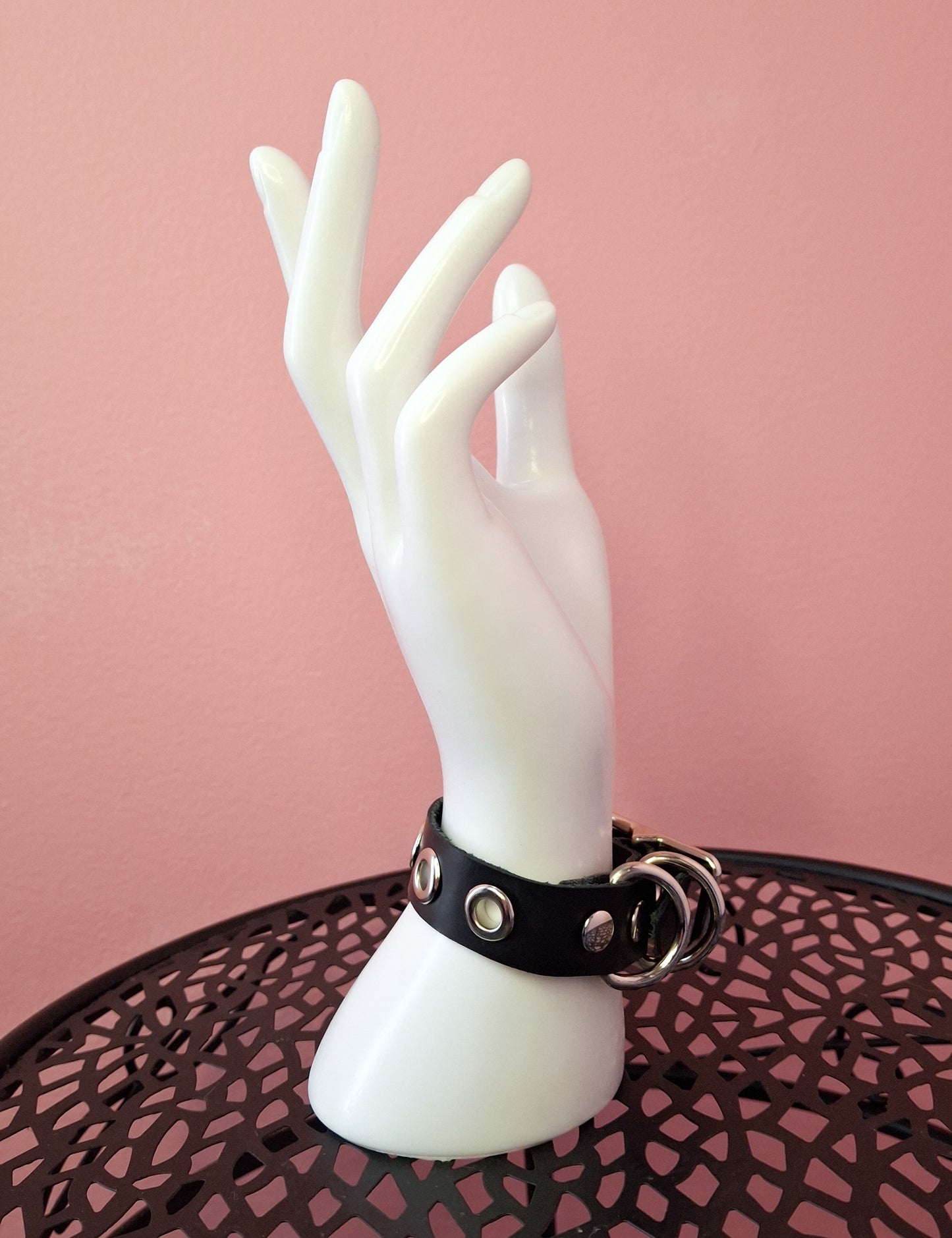 Grommet cuff faux or leather