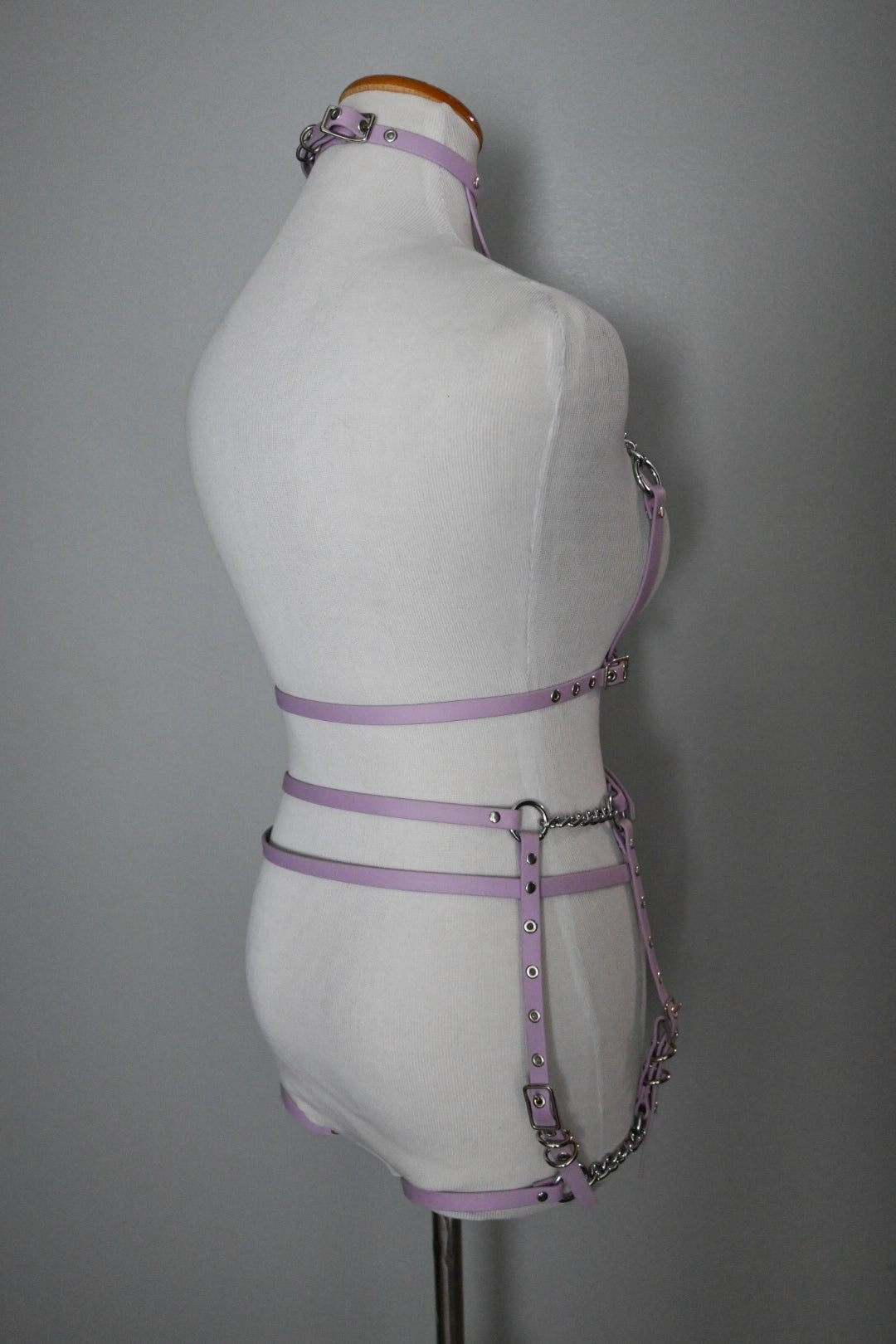 Echo vegan or leather chain harness