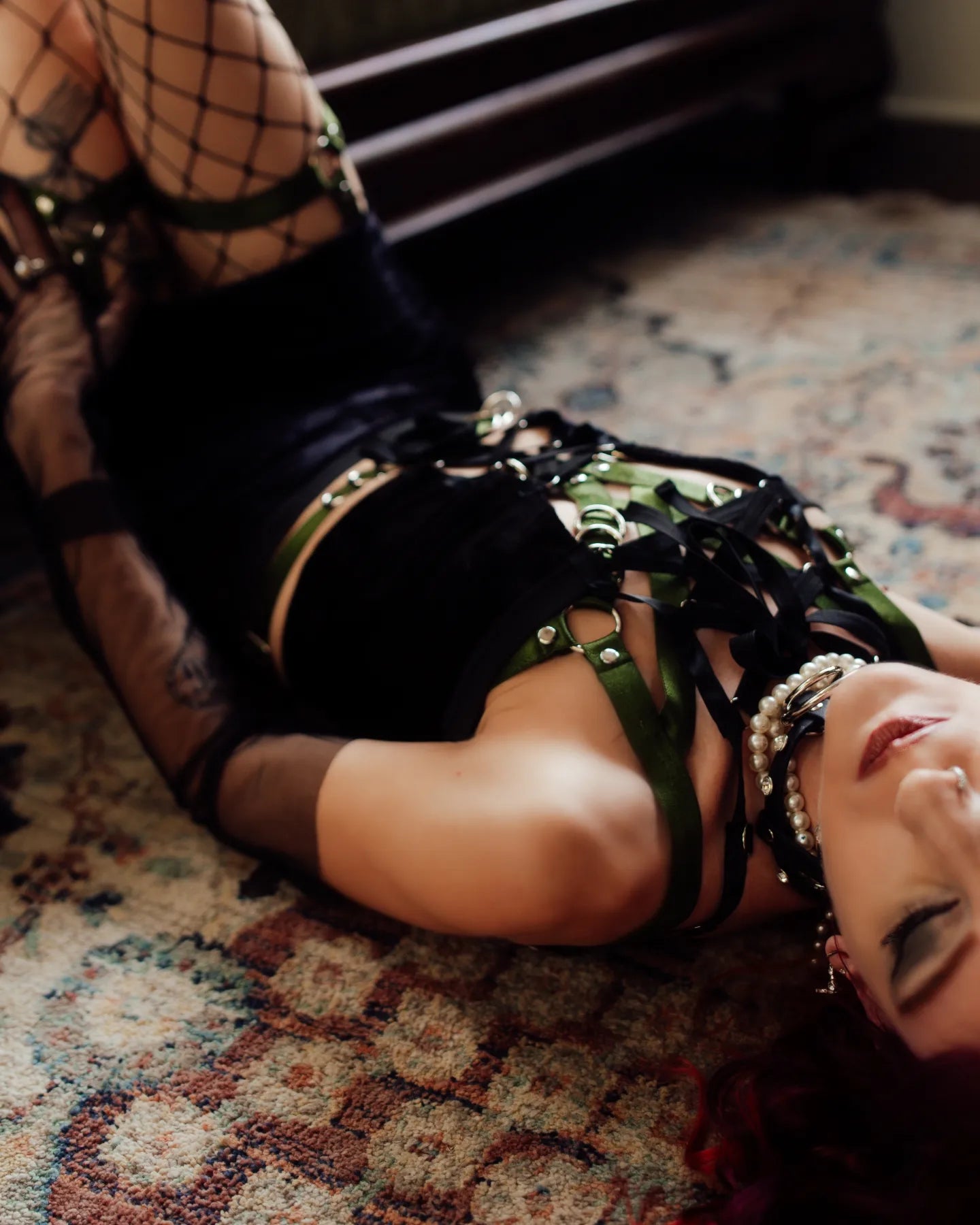 Ophelia lace up harness top