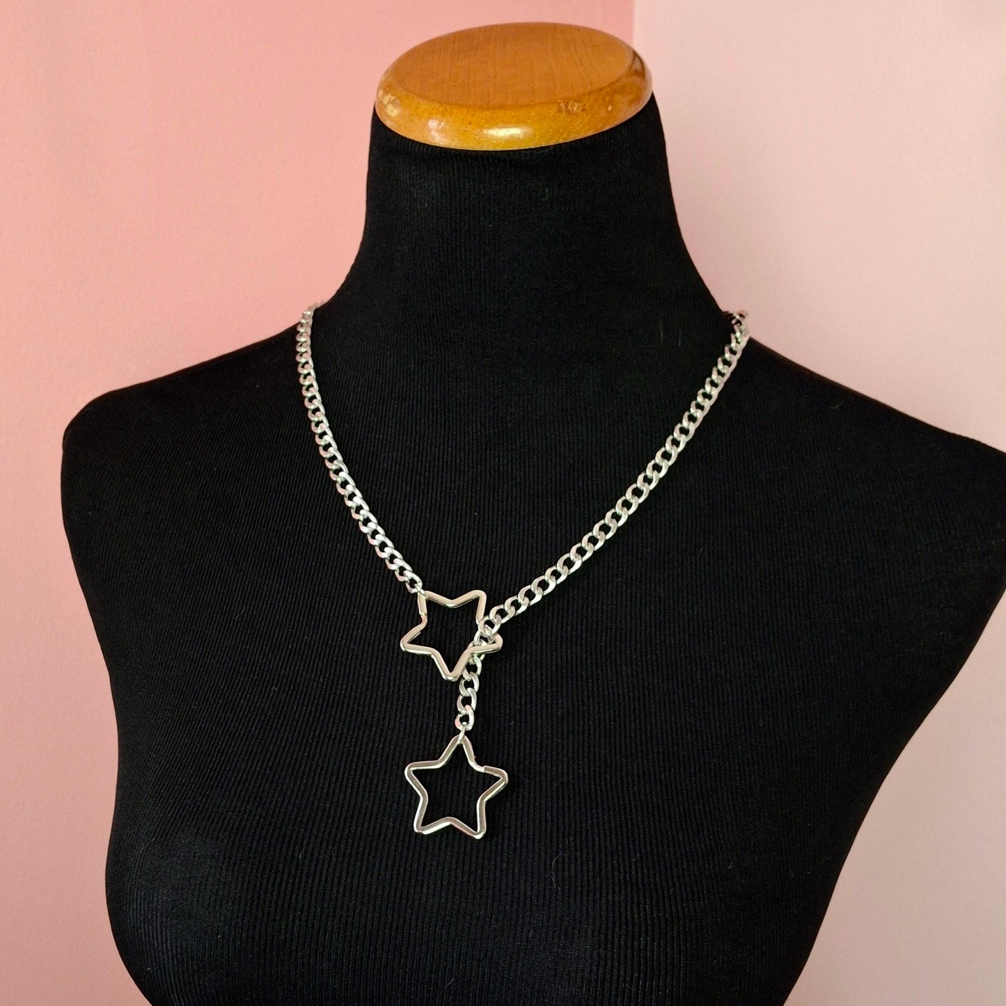 Star slip chain necklace leash