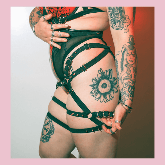 Harnesses and body cages tagged "thigh garter" SKG-Designs Harnesses and body cages tagged "thigh garter" SKG-Designs