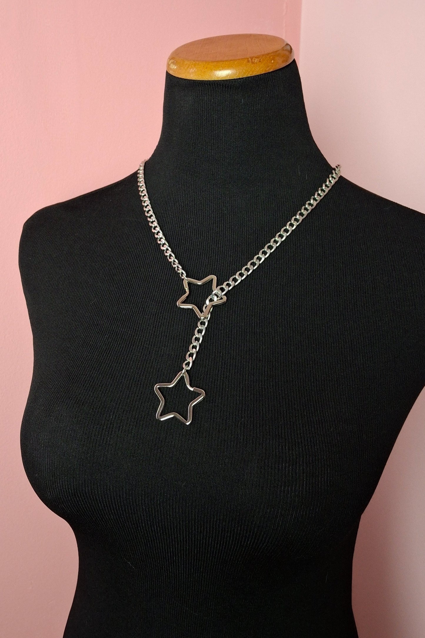 Star slip chain necklace leash