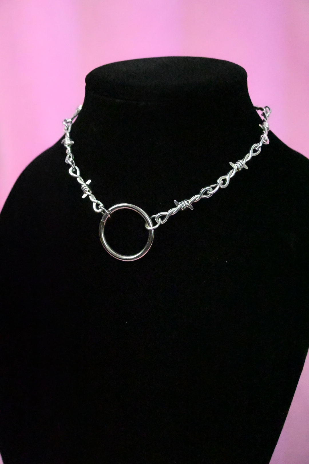 Barbed wire choker necklace