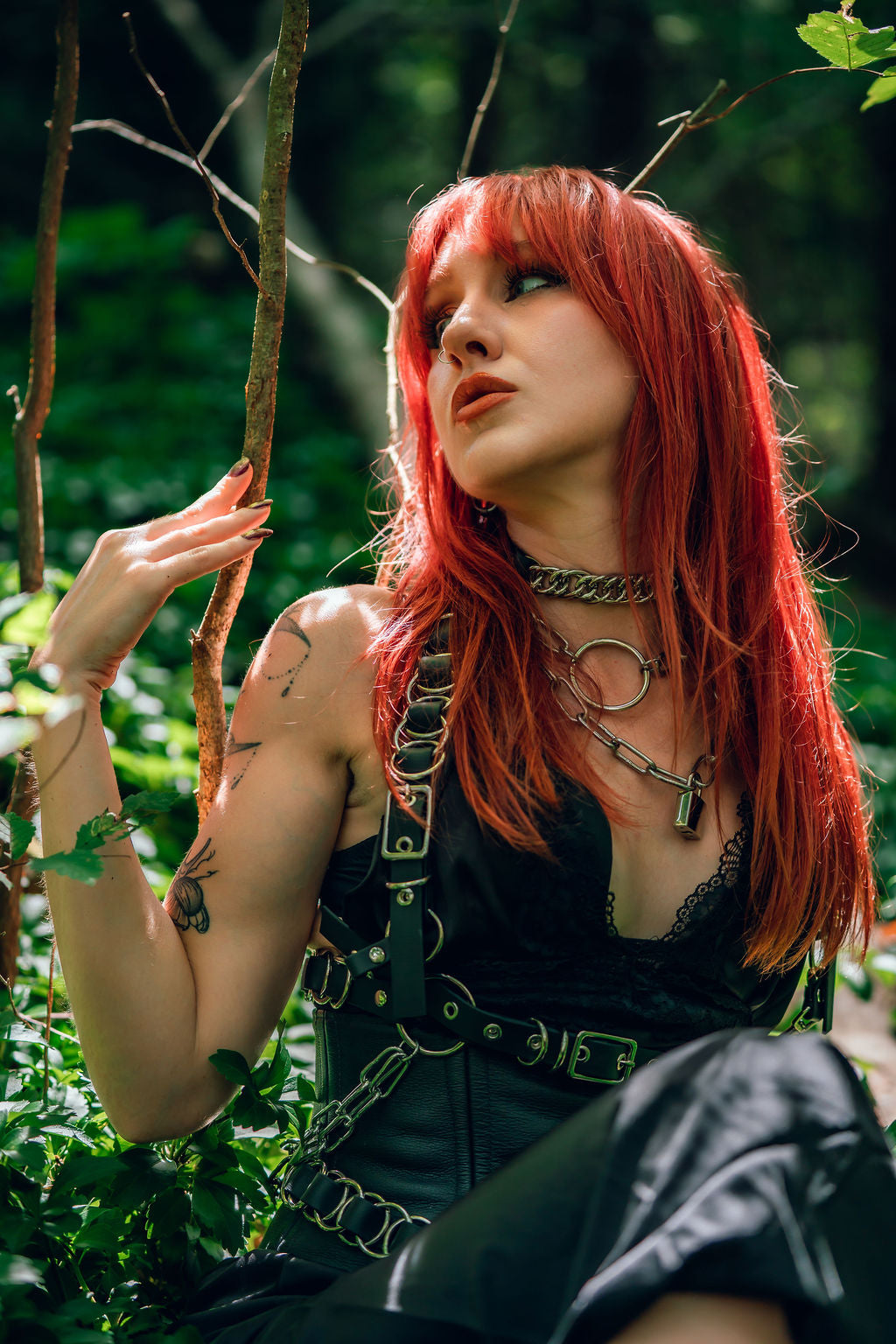 Mars underbust harness faux or leather