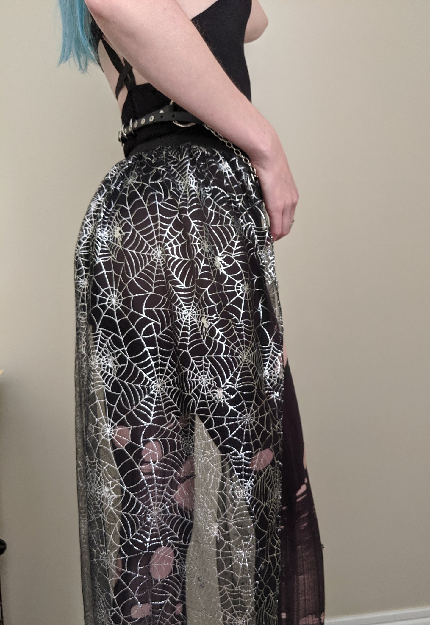 Sample sale Isabel skirt limited edition spider web fabric xs
