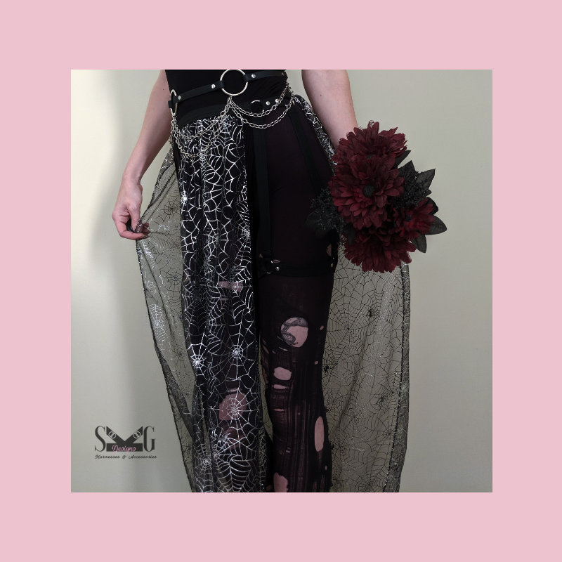 Sample sale Isabel skirt limited edition spider web fabric xs